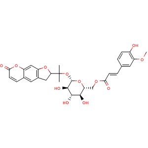 Chemical structure of 6'-Feruloylnodakenin , CAS 131623-14-8, AChemBlock X217470