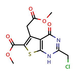 methyl 2-(chloromethyl)-5-(2-methoxy-2-oxoethyl)-4-oxo-1,4-dihydrothieno[2,3-d]pyrimidine-6-carboxylate