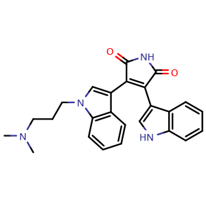Chemical structure of Bisindolylmaleimide I (GF109203X) , CAS 133052-90-1, AChemBlock X217543