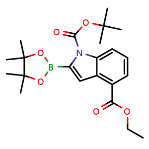 1-(tert-butyl) 4-ethyl 2-(4,4,5,5-tetramethyl-1,3,2-dioxaborolan-2-yl)-1H-indole-1,4-dicarboxylate