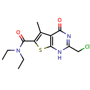 2-(chloromethyl)-N,N-diethyl-5-methyl-4-oxo-1,4-dihydrothieno[2,3-d]pyrimidine-6-carboxamide