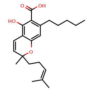 Chemical structure of Cannabichromenic acid , CAS 185505-15-1, AChemBlock X217571