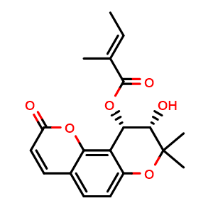 Chemical structure of d-Laserpitin , CAS 134002-17-8, AChemBlock X217606