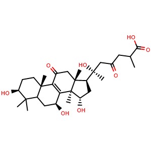 Chemical structure of Ganoderic acid L , CAS 102607-24-9, AChemBlock X217611