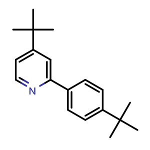 Chemical structure of 4-(tert-butyl)-2-(4-(tert-butyl)phenyl)pyridine , CAS 808142-68-9, AChemBlock X217612