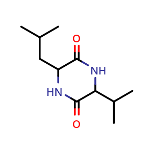 Chemical structure of Cyclo(Leu-Val) , CAS 5625-50-3, AChemBlock X217620