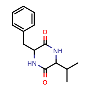 Chemical structure of Cyclo(Phe-Val) , CAS 14474-71-6, AChemBlock X217624