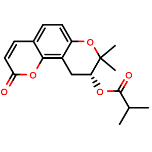 Chemical structure of (R)-O-isobutyroyllomatin , CAS 440094-38-2, AChemBlock X217627