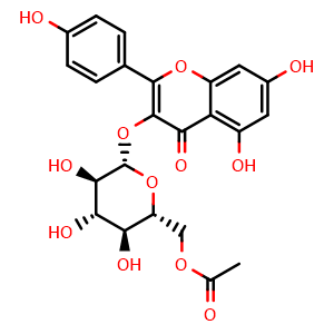 Chemical structure of 6''-O-Acetylastragalin , CAS 118169-27-0, AChemBlock X217643