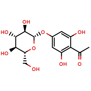 Chemical structure of Phloracetophenone 4'-O-glucoside , CAS 5027-30-5, AChemBlock X217651