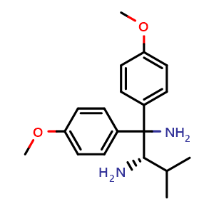 Chemical structure of (2S) - (+) -1,1-bis (4-methoxyphenyl) -3-methyl-1,2-butylamine , CAS 148369-91-9, AChemBlock X217657