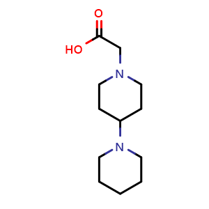 Chemical structure of 2-([1,4'-Bipiperidin]-1'-yl)acetic acid , CAS 170508-04-0, AChemBlock X217661