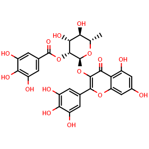 Chemical structure of 2''-O-Galloylmyricitrin , CAS 56939-52-7, AChemBlock X217691