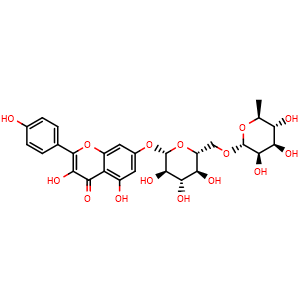 Chemical structure of Kaempferol 7-O-rutinoside , CAS 103102-81-4, AChemBlock X217695