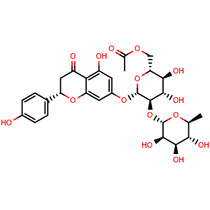 Chemical structure of Naringin 6''-acetate , CAS 139934-60-4, AChemBlock X217701