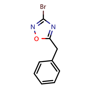 Chemical structure of 5-Benzyl-3-bromo-1,2,4-oxadiazole , CAS 121562-10-5, AChemBlock X217711