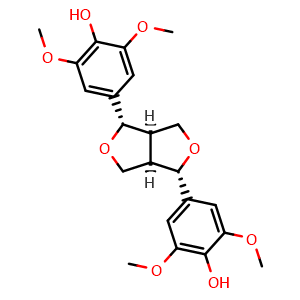 Chemical structure of (+)-Syringaresinol , CAS 21453-69-0, AChemBlock X217730
