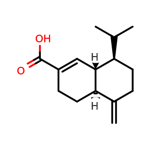 Chemical structure of (-)-Cadin-4,10(15)-dien-11-oic acid , CAS 1124353-23-6, AChemBlock X217743