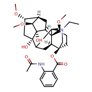 Chemical structure of Lannaconitine , CAS 32854-75-4, AChemBlock X217748