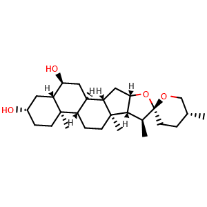 Chemical structure of Chlorogenin , CAS 562-34-5, AChemBlock X217750