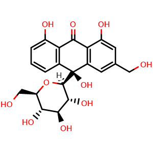 Chemical structure of 10-Hydroxyaloin B , CAS 134863-92-6, AChemBlock X217761
