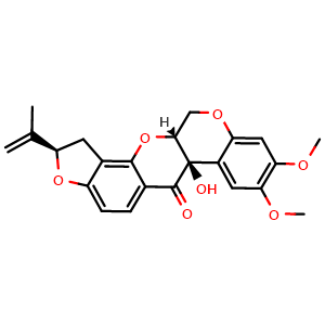Chemical structure of 12-alpha-Hydroxyrotenone , CAS 509-96-6, AChemBlock X217771