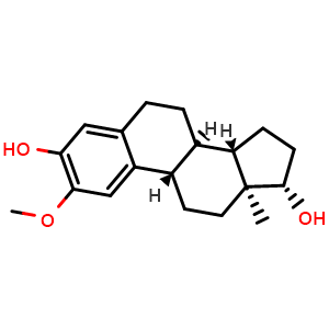 Chemical structure of 2-Methoxyestradiol (2-MeOE2) , CAS 362-07-2, AChemBlock X217789