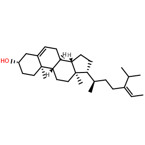 Chemical structure of Delta 5-avenasterol , CAS 18472-36-1, AChemBlock X217790