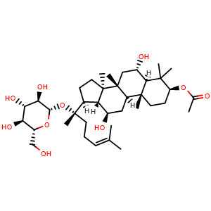 Chemical structure of 3-Acetyl-ginsenoside F1 , CAS 1881225-08-6, AChemBlock X217845