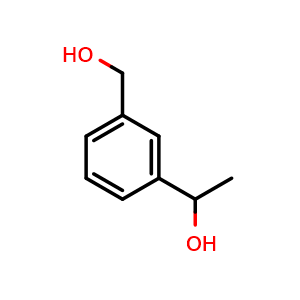Chemical structure of 3-(1'-hydroxyethyl)-benzyl alcohol , CAS 1013027-15-0, AChemBlock X217868