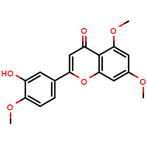 Chemical structure of 3'-Hydroxy-5,7,4'-trimethoxyflavone , CAS 33554-52-8, AChemBlock X217871