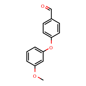 Chemical structure of 4-(3-methoxyphenoxy)benzaldehyde , CAS 855474-84-9, AChemBlock X217887