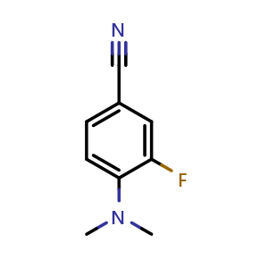 Chemical structure of 3-fluoro-4-dimethylaminobenzonitrile , CAS 160658-69-5, AChemBlock X217888
