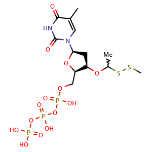 Chemical structure of 3'OCHCH3SSCH3-dTTP , AChemBlock X217926