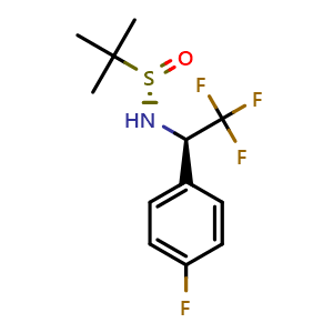 (S)-2-methyl-N-((R)-2,2,2-trifluoro-1-(4-fluorophenyl)ethyl)propane-2-sulfinamide