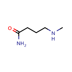Chemical structure of 4-(Methylamino)butanamide , CAS 1179051-36-5, AChemBlock Y218002