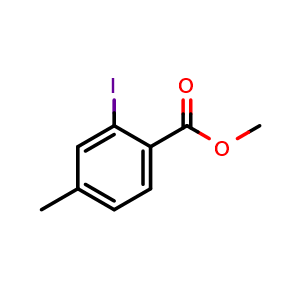 Chemical structure of Methyl 2-iodo-4-methylbenzoate , CAS 103440-56-8, AChemBlock Y218007