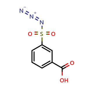 Chemical structure of 3-(Azidosulfonyl)benzoic acid , CAS 15980-11-7, AChemBlock Y218009