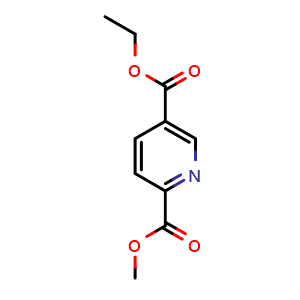 Chemical structure of 5-Ethyl 2-methyl pyridine-2,5-dicarboxylate , CAS 110911-08-5, AChemBlock Y218013