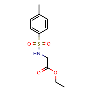 Chemical structure of Ethyl 2-(4-methylphenylsulfonamido)acetate , CAS 5465-67-8, AChemBlock Y218015