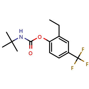 Chemical structure of tert-Butyl ethyl(4-(trifluoromethyl)phenyl) carbamate , AChemBlock Y218028