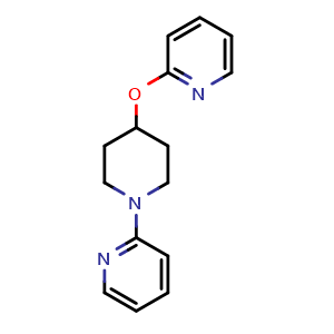 Chemical structure of 2-((1-(Pyridin-2-yl)piperidin-4-yl)oxy)pyridine , AChemBlock Y218031