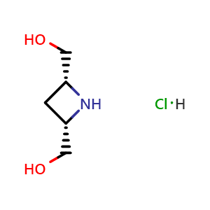 Chemical structure of (2R,4S)-rel-2,4-Azetidinedimethanol hydrochloride , AChemBlock Y218075