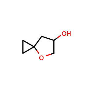 Chemical structure of 4-Oxaspiro[2.4]heptan-6-ol , CAS 1221443-32-8, AChemBlock Y218125
