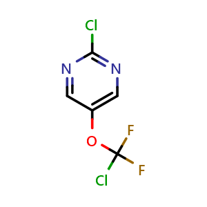 Chemical structure of 2-Chloro-5-(chlorodifluoromethoxy)pyrimidine , CAS 2995276-70-3, AChemBlock Y218141