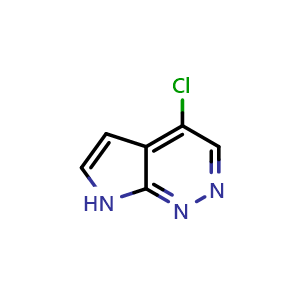 Chemical structure of 4-Chloro-7H-pyrrolo[2,3-c]pyridazine , CAS 1269823-02-0, AChemBlock Y218167