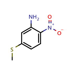 Chemical structure of 5-(Methylthio)-2-nitroaniline , CAS 31431-10-4, AChemBlock Y218168
