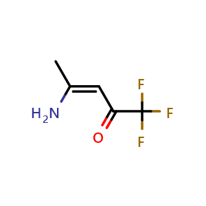 Chemical structure of 4-Amino-1,1,1-trifluoro-3-penten-2-one , CAS 72885-02-0, AChemBlock Y218178