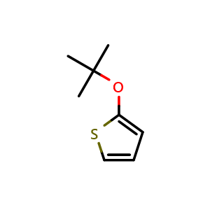 Chemical structure of 2-(tert-Butoxy)thiophene , CAS 23290-55-3, AChemBlock Y218202