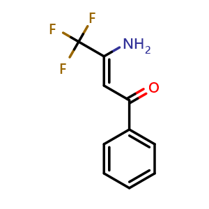 Chemical structure of (Z)-3-Amino-4,4,4-trifluoro-1-phenyl-2-buten-1-one , CAS 75840-25-4, AChemBlock Y218217
